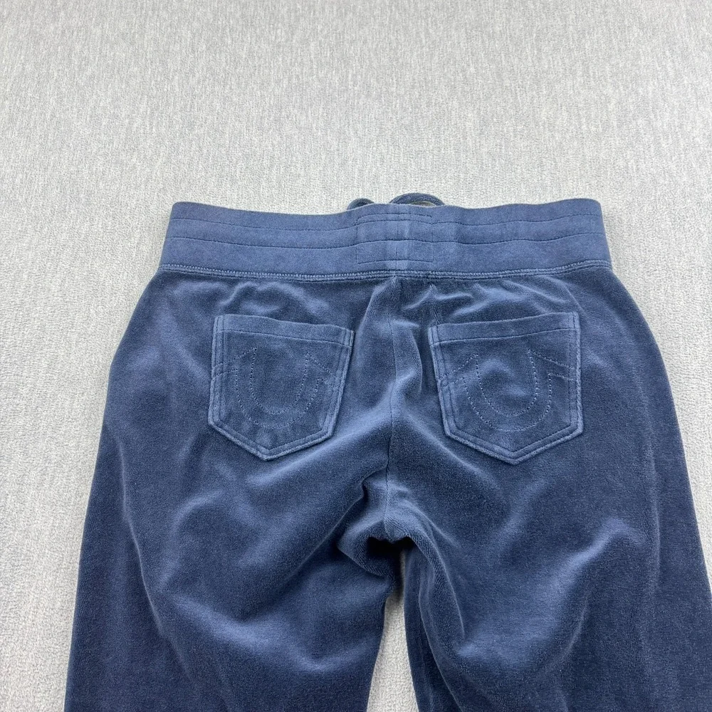 True Religion Pants‎ Mens Medium Blue Velour Velvet Joggers Sweatpants Lounge